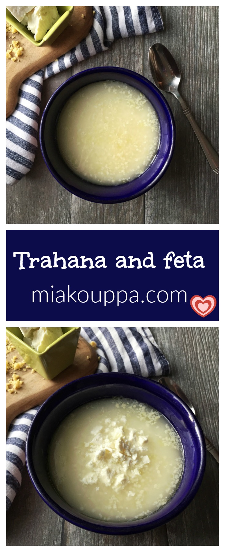 Trahana and feta (Τραχανάς σούπα με φέτα)