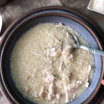 Trahana soup with chicken