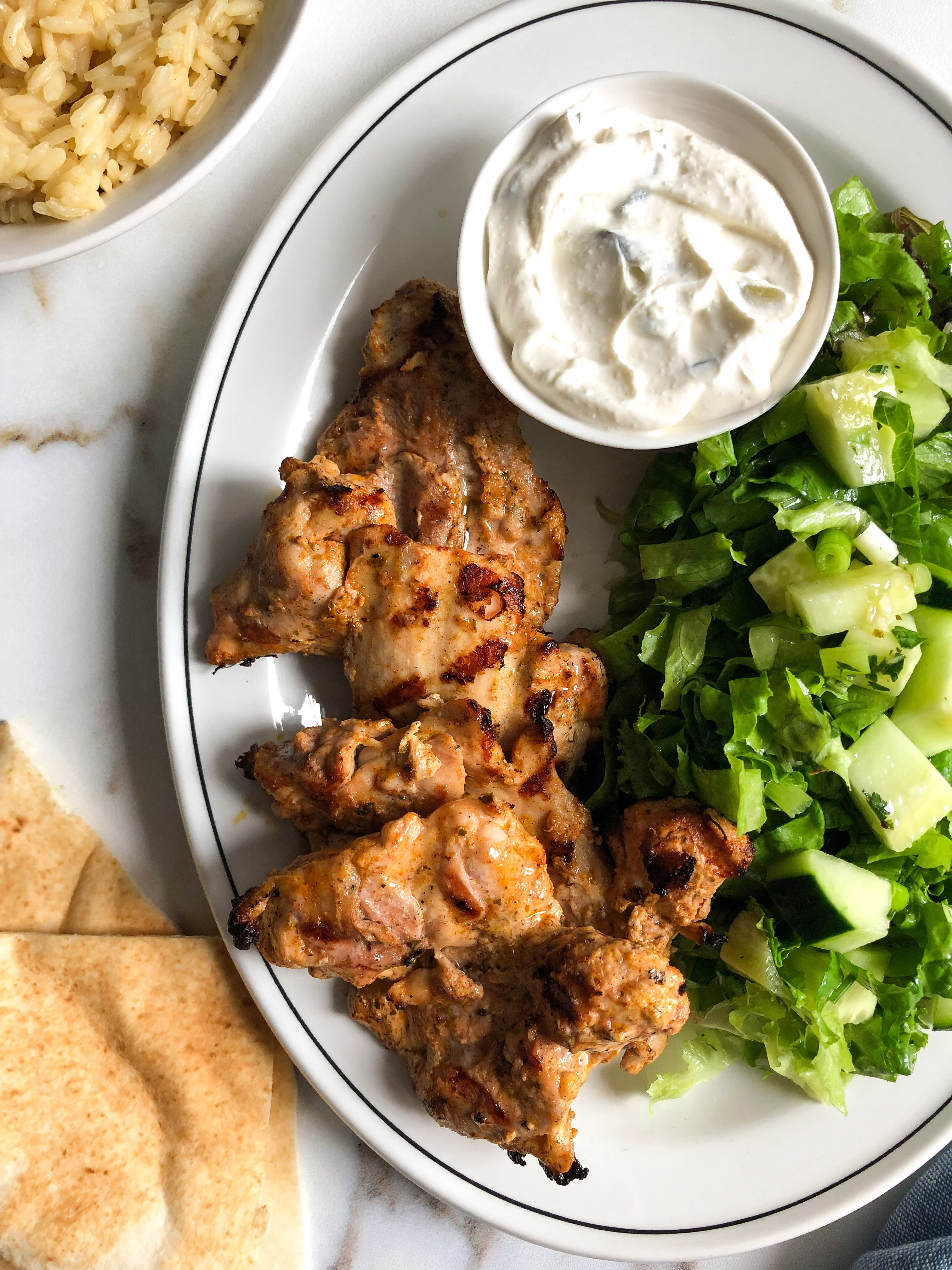 Greek marinated chicken thighs