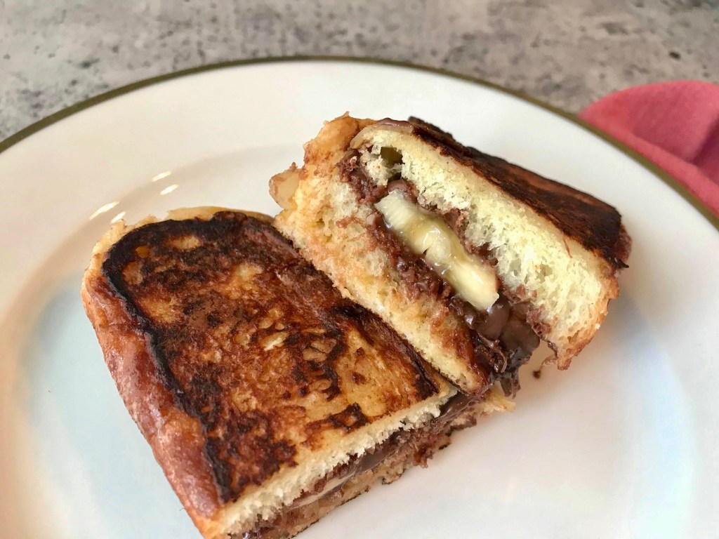 Banana and chocolate tsoureki french toast
