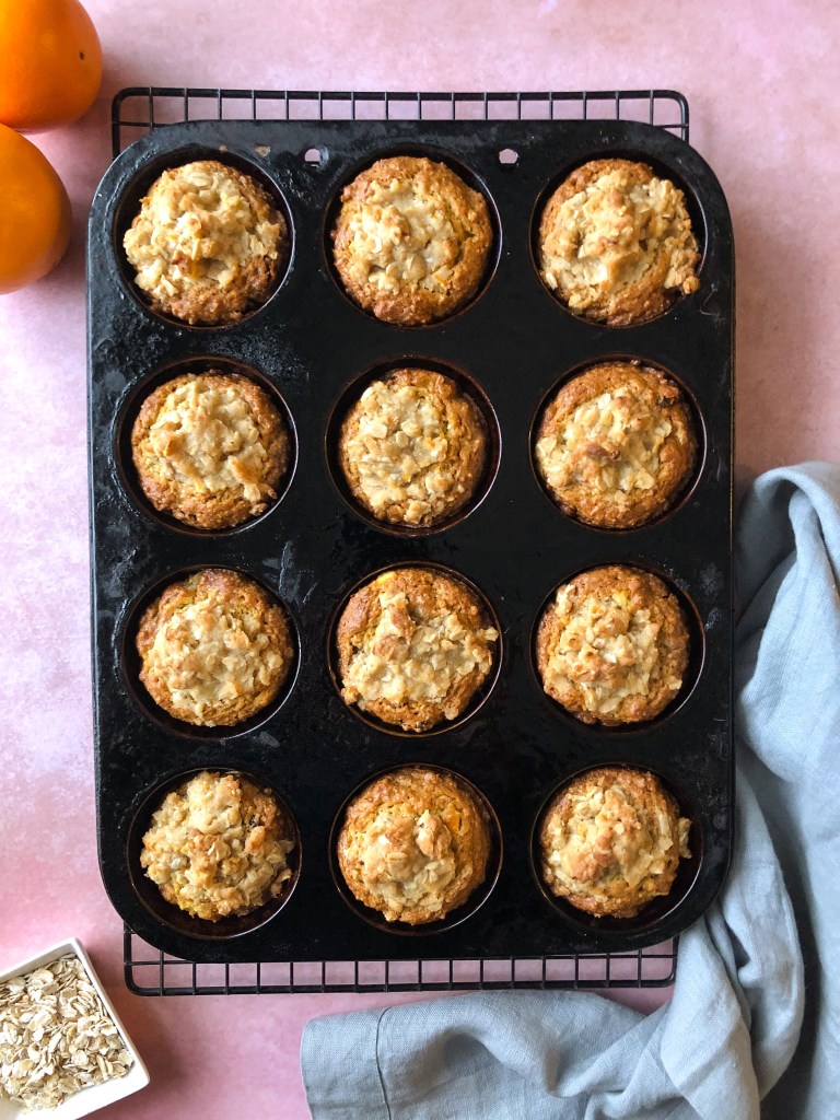 Orange muffins with dates and figs