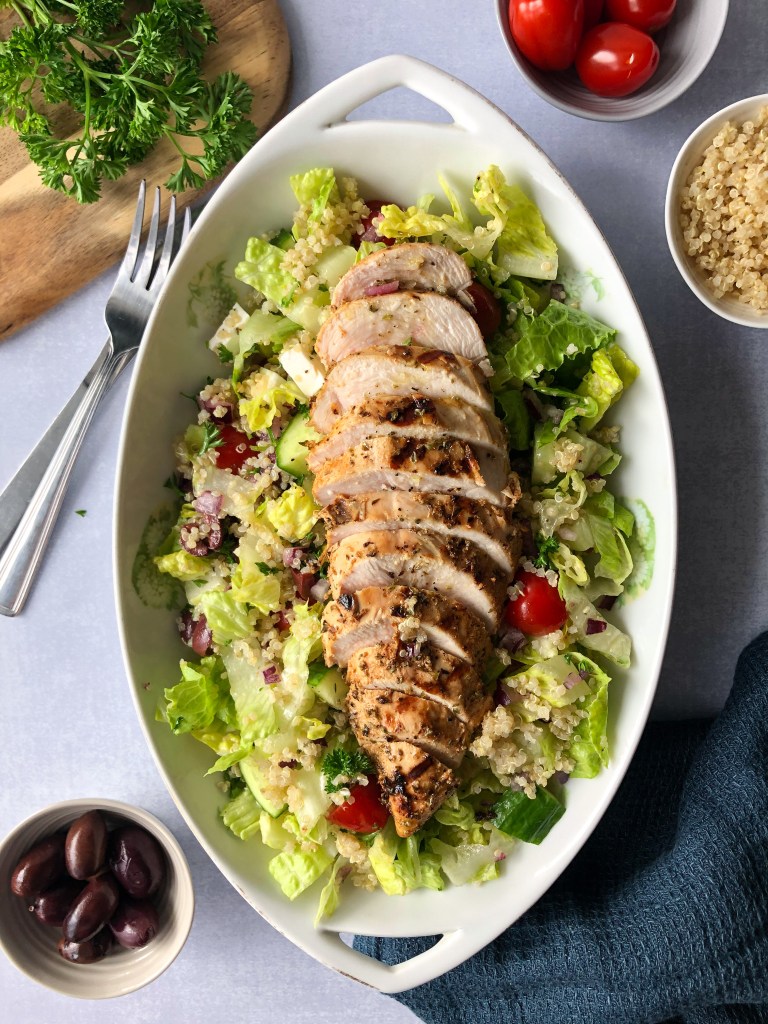 Greek chicken and quinoa salad