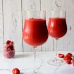 Strawberry and watermelon frozen ouzo cocktail