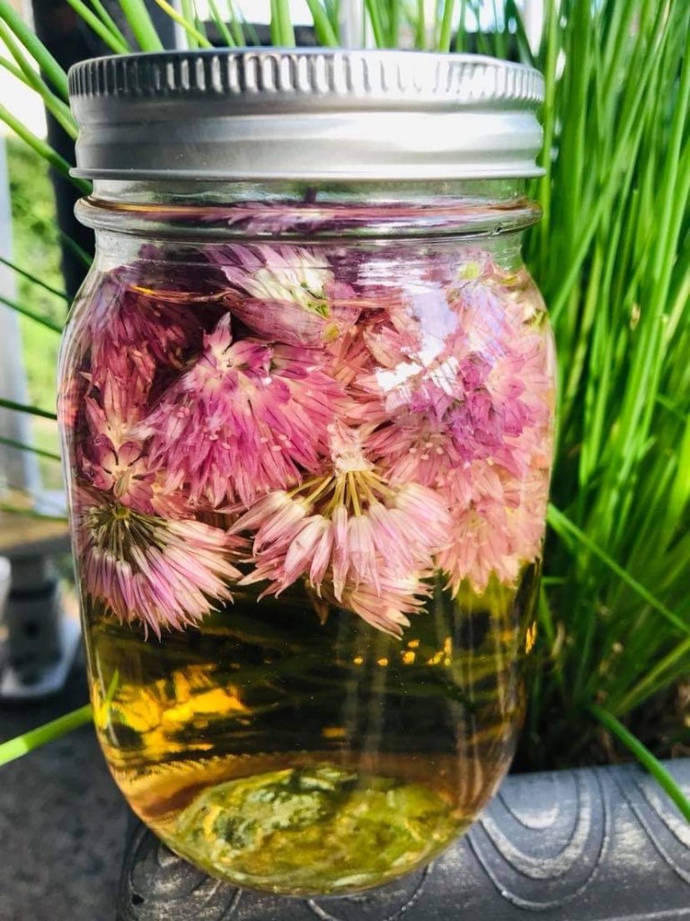 An easy way to enjoy beautiful chive flowers