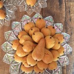 Syrup soaked cookies shaped like little pears but flavoured with a hint of orange!