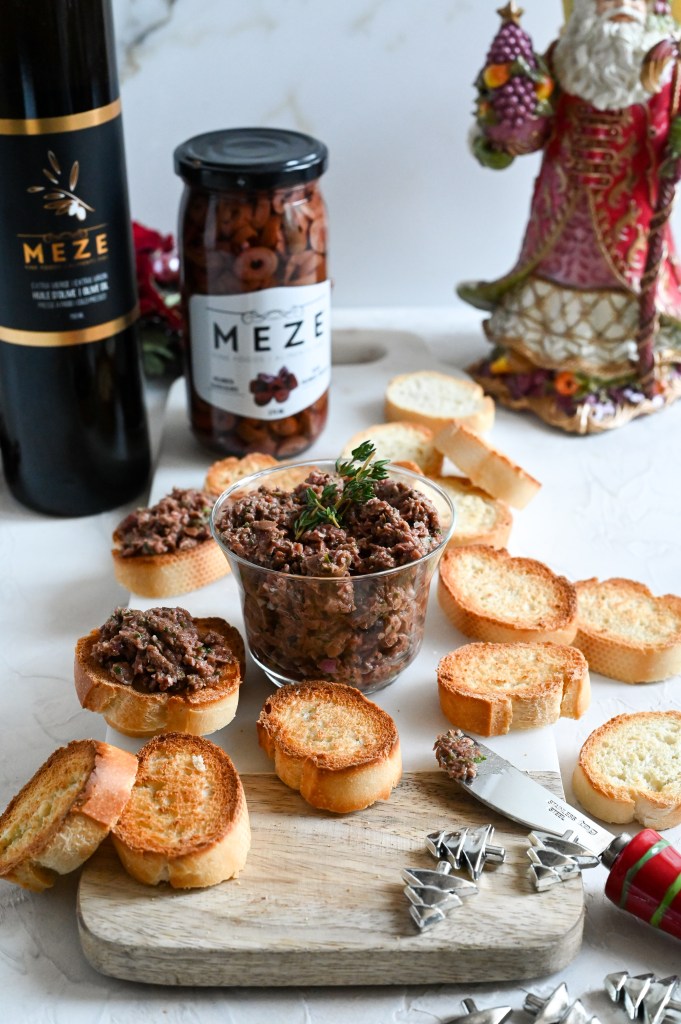 A Kalamata olive tapenade is the perfect quick and easy meze!