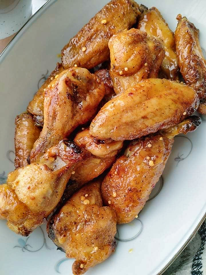 Honey mustard chicken wings