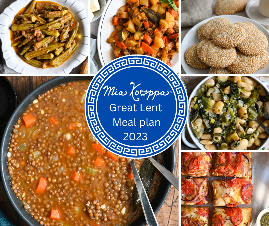 Mia Kouppa Great Lent meal plan 2023.