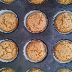 Quick and easy vegan apple oatmeal muffins sweetened with dates and maple syrup.